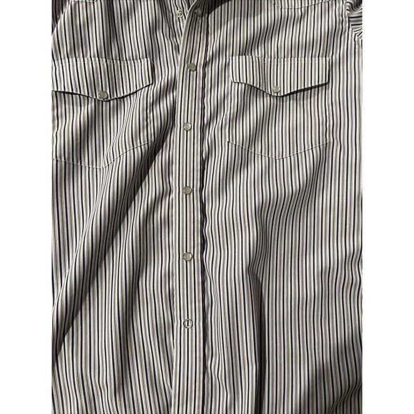 CRAZY COWBOY Western Shirt Long Sleeve Snap Up Striped See Description - Picture 6 of 6